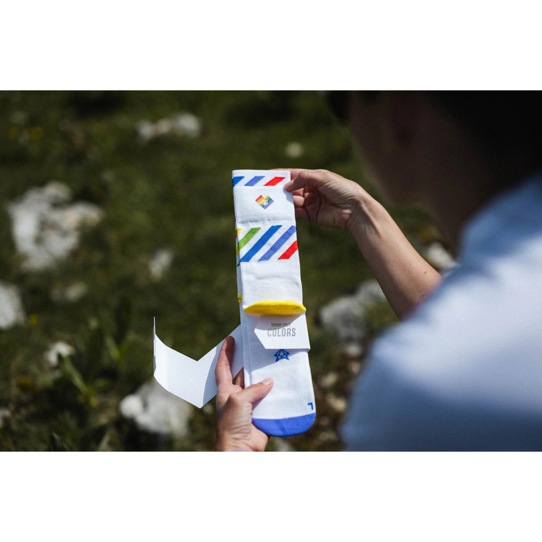 Chaussettes De Course INCYLENCE Pride - Édition Limitée, Respirantes, Avec Compression - Couleurs Arc-en-ciel, Pour Homme Et Femme
