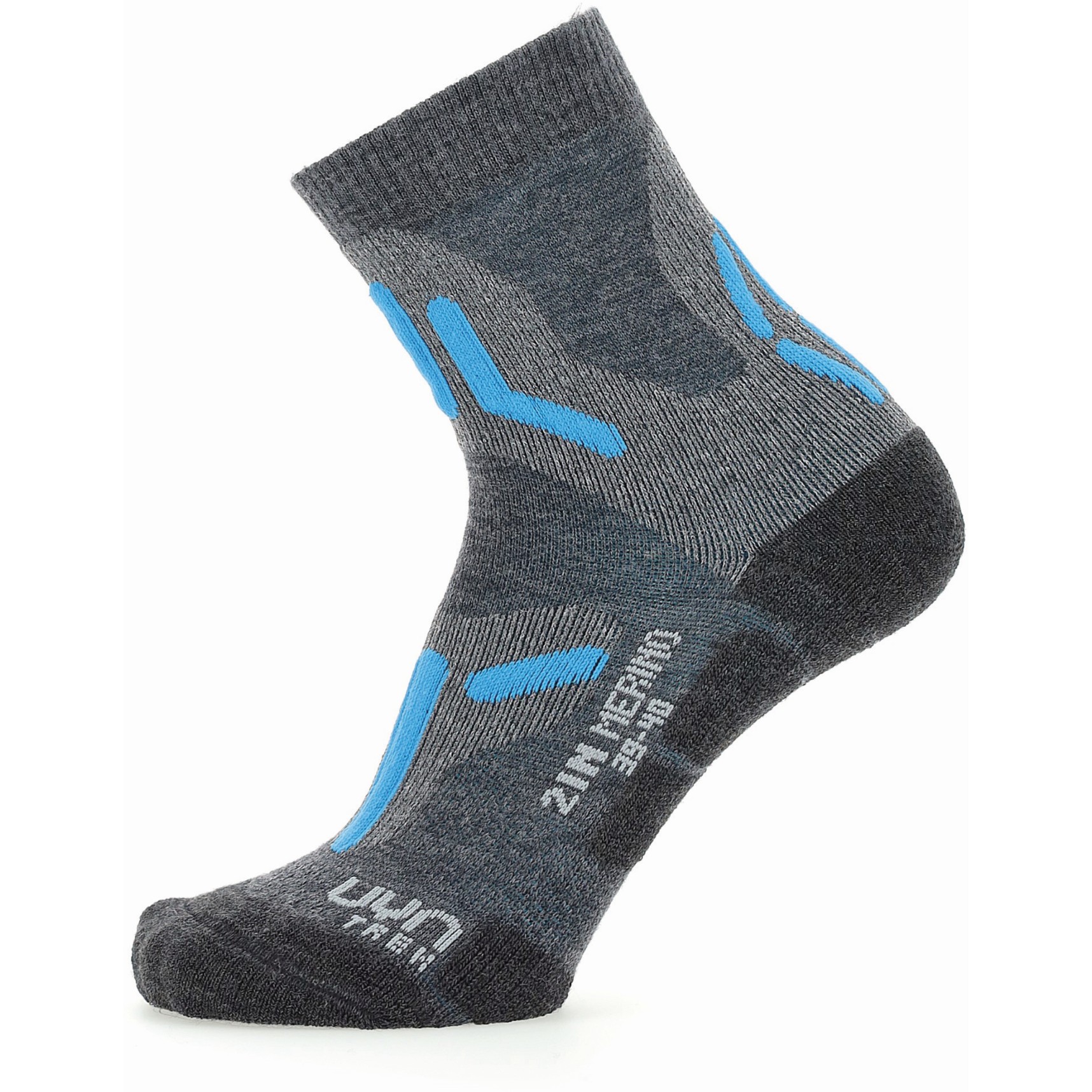 Produktbild von UYN Trekking 2In Merino Socken Damen - Mid Grey/Turquoise