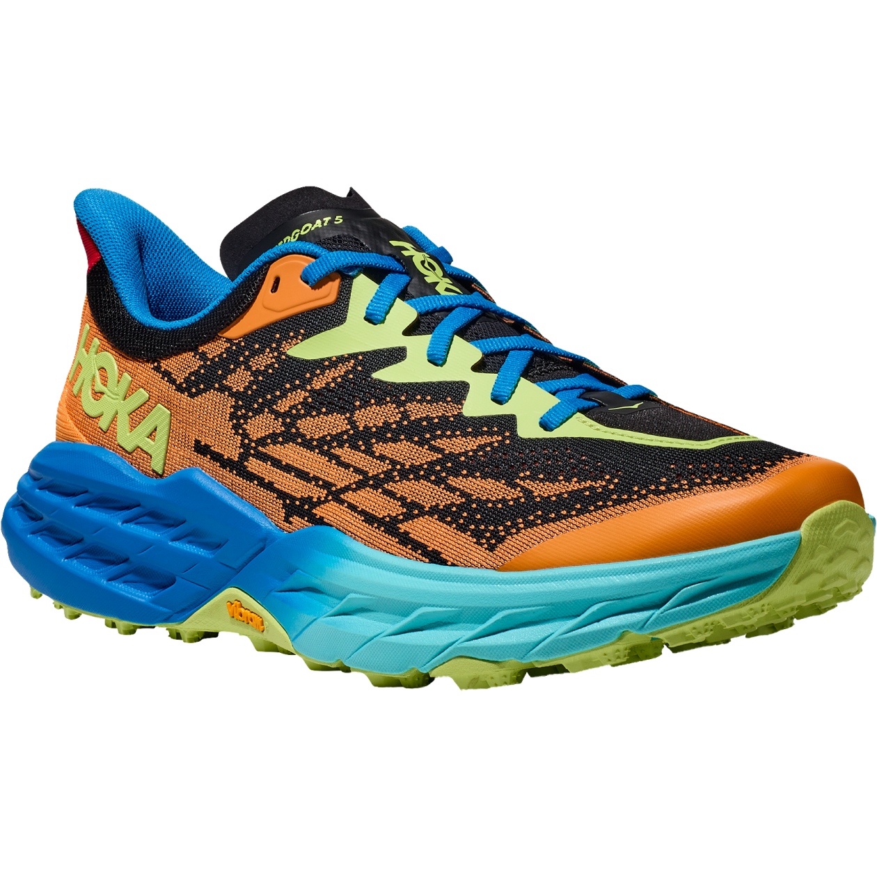 Picture of Hoka Speedgoat 5 Running Shoes Men - solar flare / diva blue
