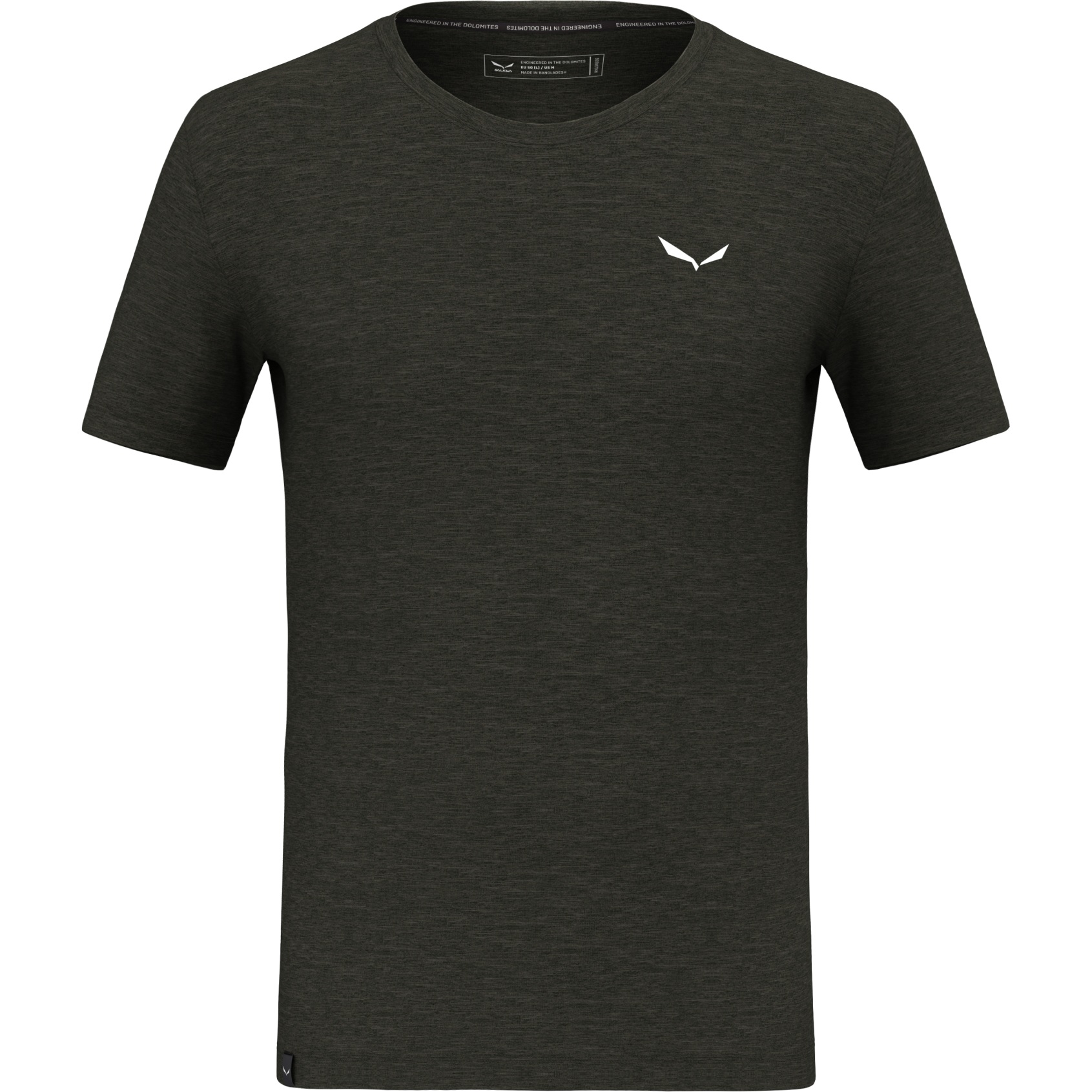 Salewa Eagle Minilogo Alpine Merino T-Shirt Men - dark olive 5280 | BIKE24