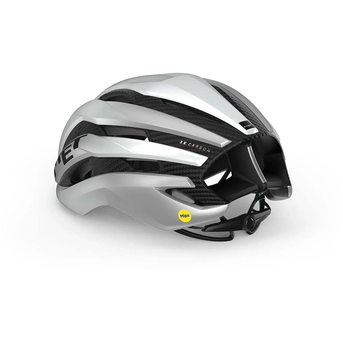 MET Trenta 3K Carbon MIPS Helmet - White Silver Metallic/Matt | BIKE24