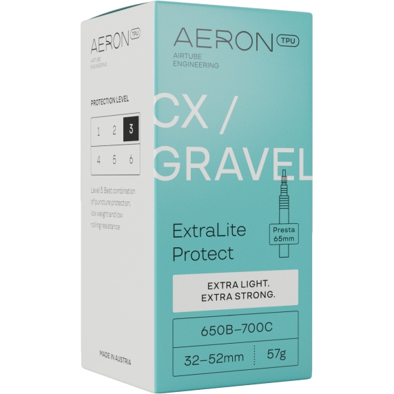 Photo produit de Aeron Chambre à Air - ExtraLite Protect CX/Gravel - 27.5/28&quot; | 32-52mm - SV