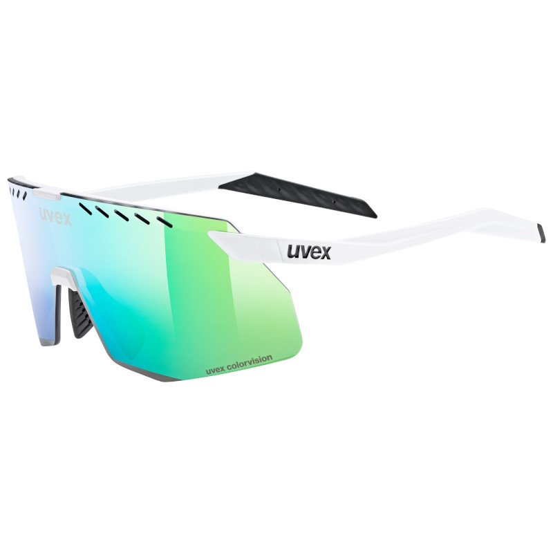 Produktbild von Uvex pace stage s CV Brille - white matt/mirror green colorvision