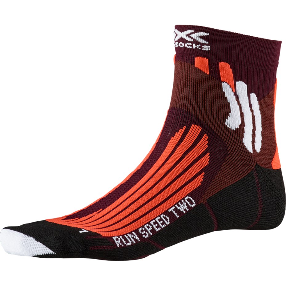 Produktbild von X-Socks Run Speed Two Socks Laufsocken - sunset orange/pearl grey