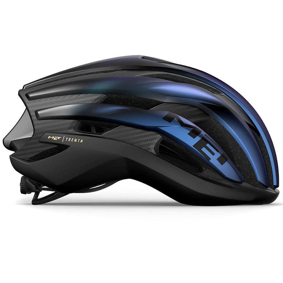 Produktbild von MET Trenta 3K Carbon MIPS Helm - Blue Iridescent/Matt