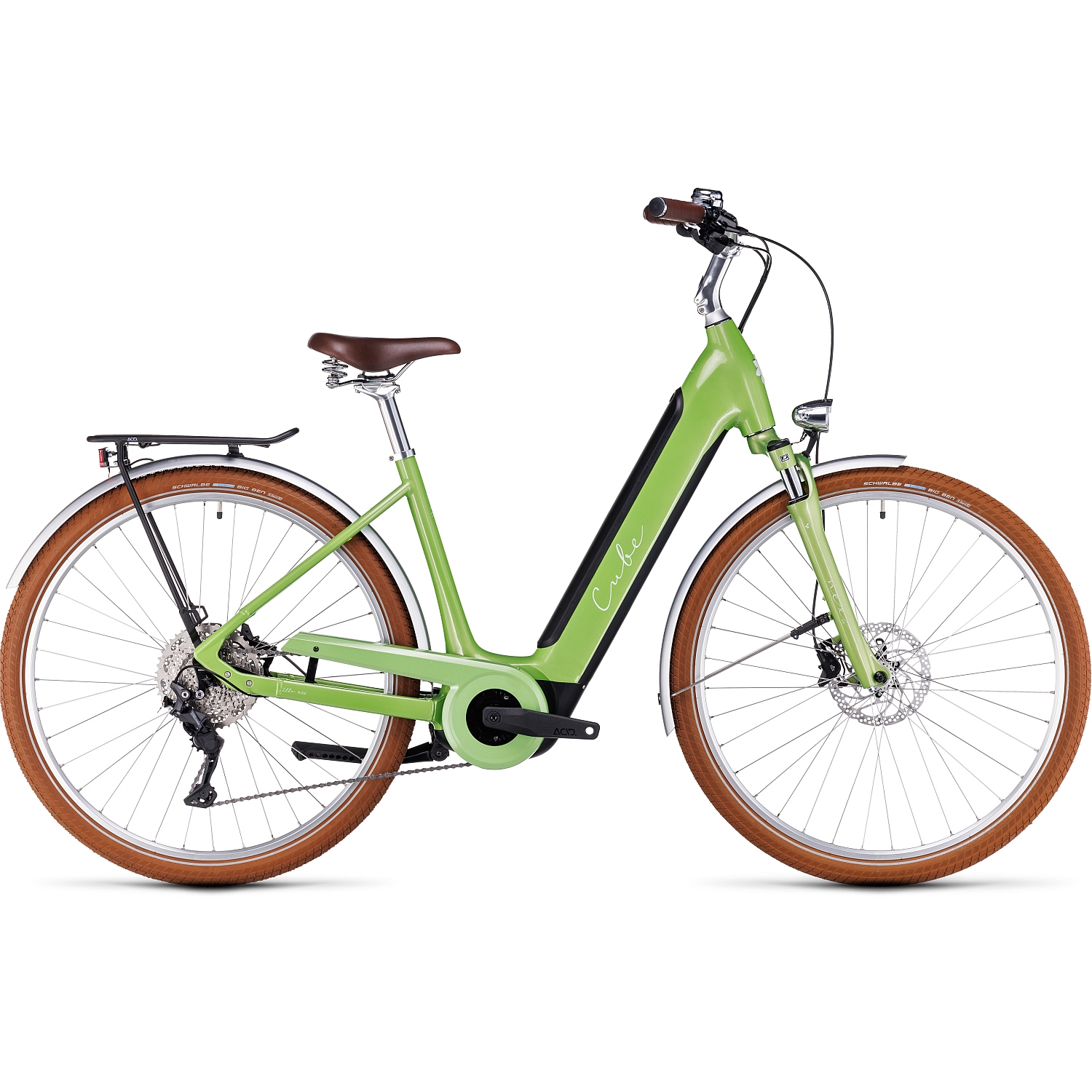 Picture of CUBE ELLA RIDE HYBRID 500 - Easy Entry Electric City-Bike - 2023 - green / green