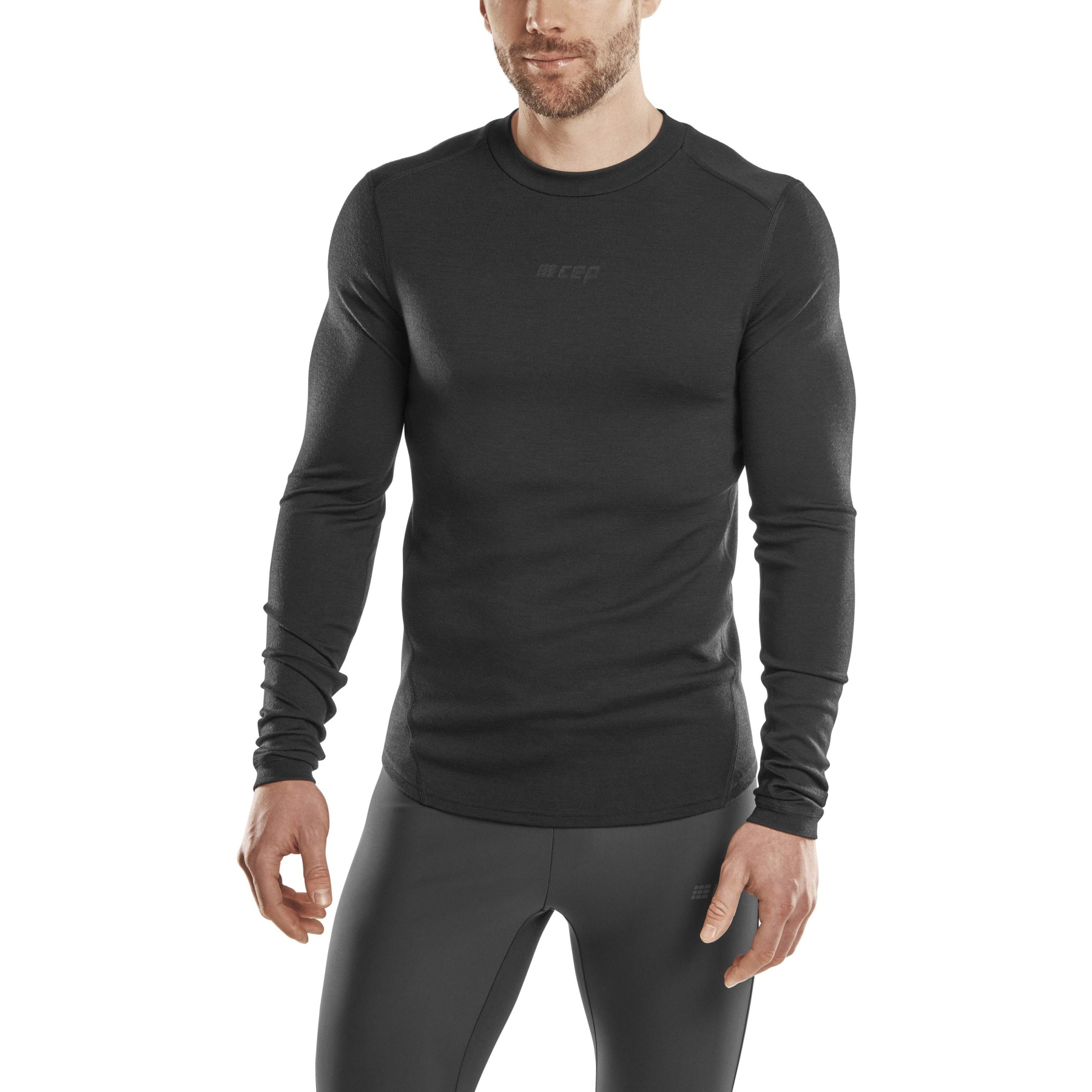 Picture of CEP Cold Weather Merino Longsleeve Shirt Men - black