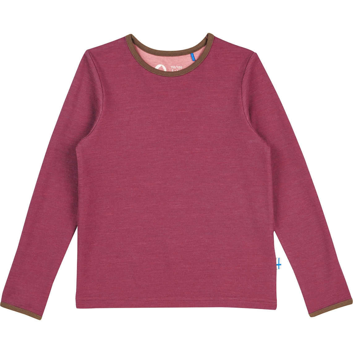 Produktbild von Finkid TAAMO WOOL Langarm-Shirt Kinder - beet red/cocoa