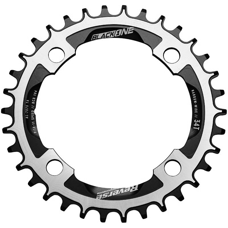 Picture of Reverse Components Black One Narrow-Wide Chainring - 4-Arm - 104mm - black