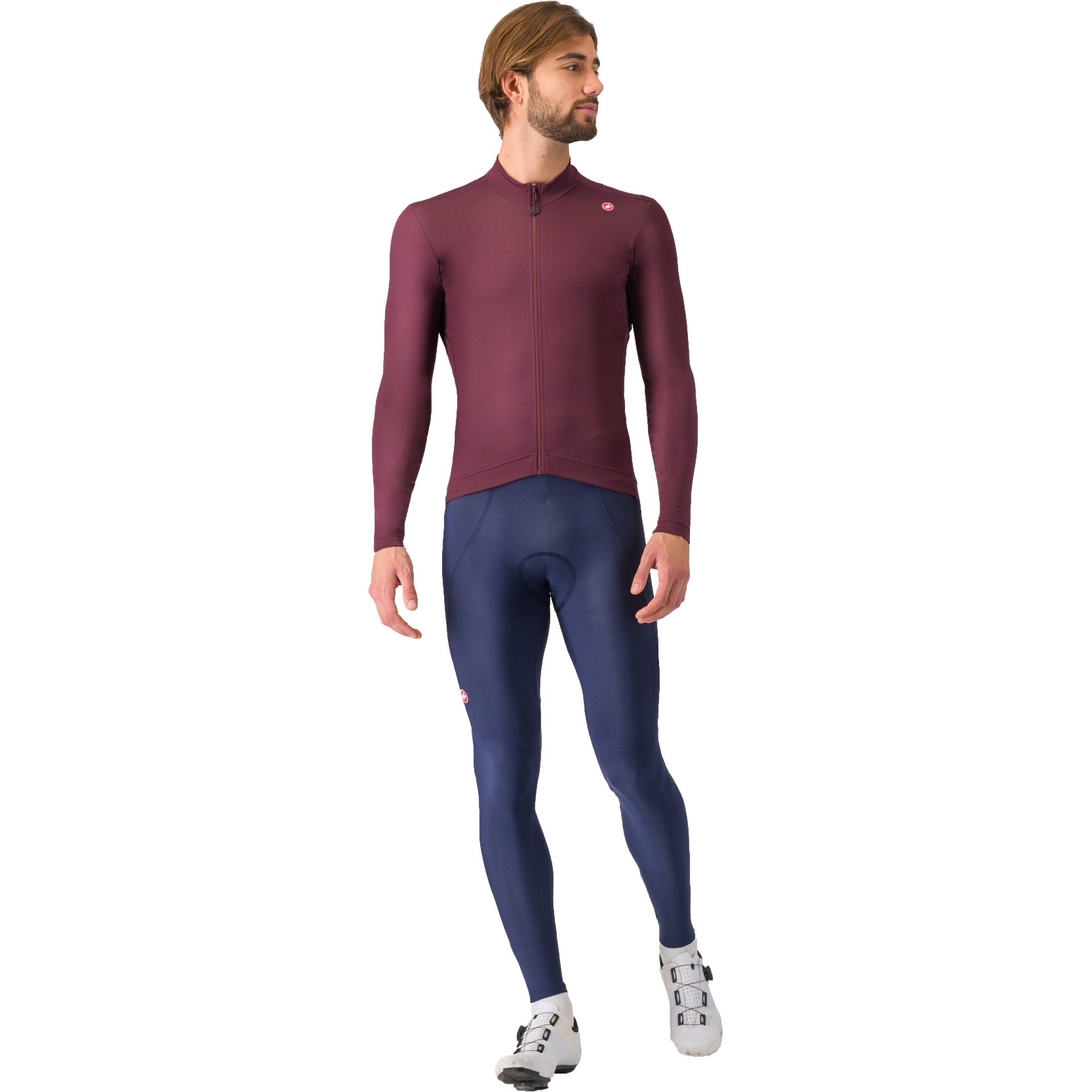 Castelli Espresso Thermal Jersey Men - deep bordeaux 625 | BIKE24