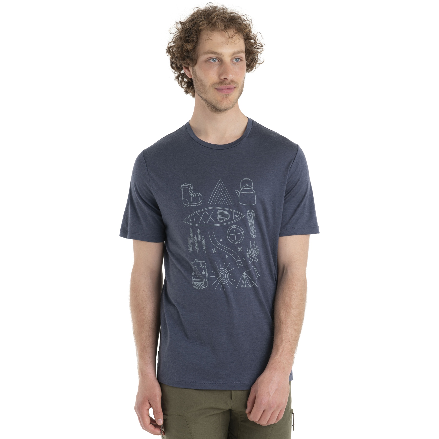 Imagen de Icebreaker Camiseta Hombre - Tech Lite II Camp Essentials - Graphite