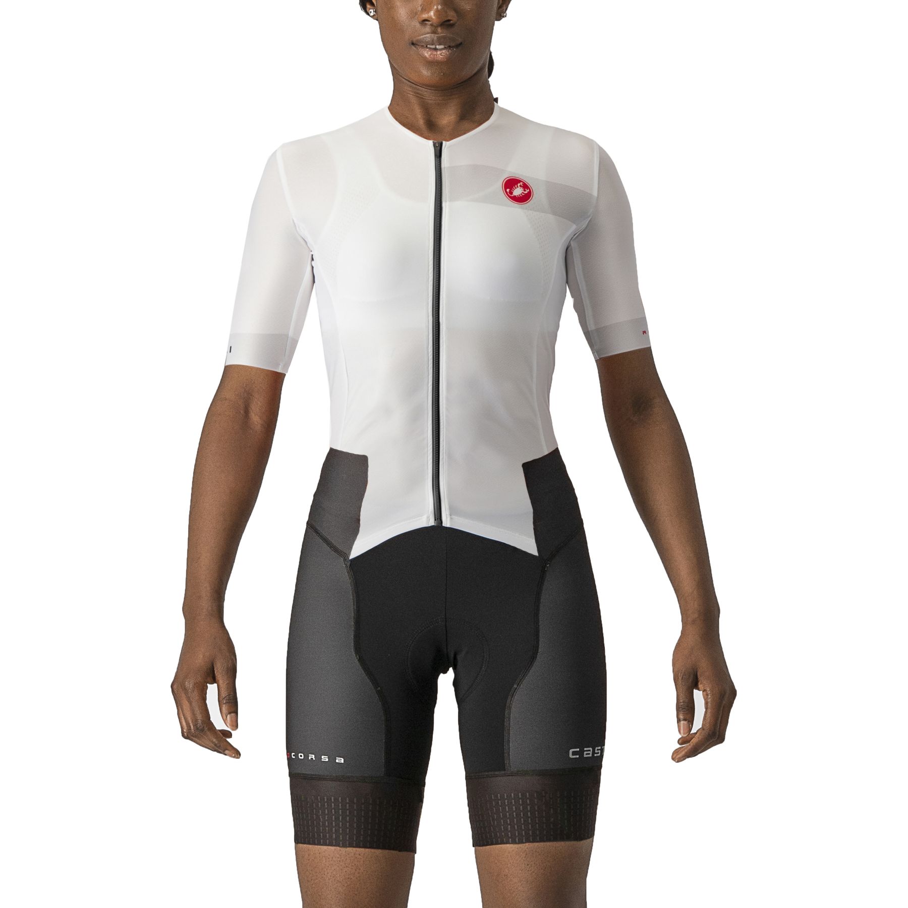 Picture of Castelli Free Sanremo 2 Suit Short Sleeve Women - white/black 001