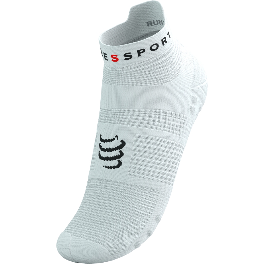 Calcetines COMPRESSPORT Pro Racing Socks V4.0 Run Low Blanco