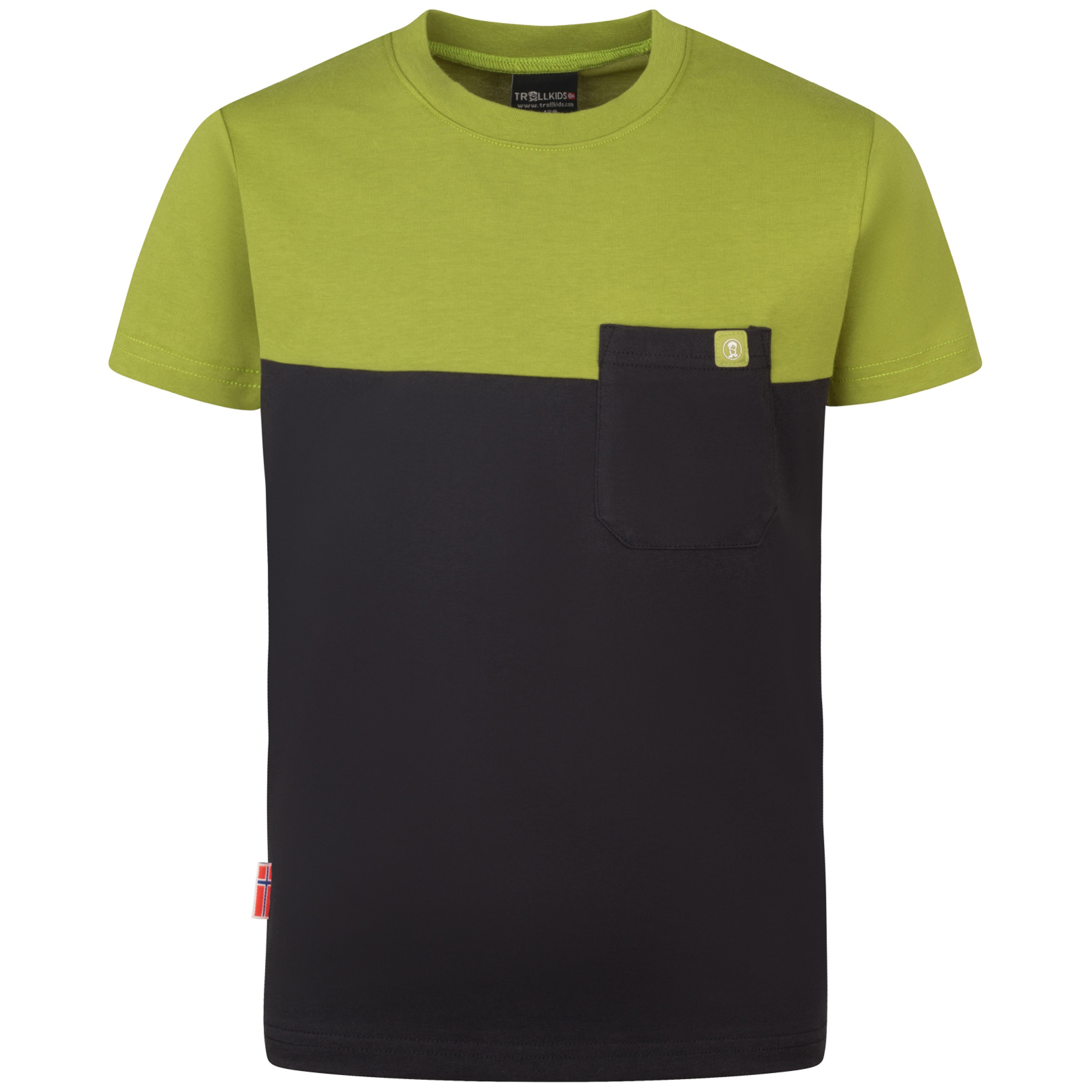 Produktbild von Trollkids Bergen T-Shirt Kinder - Schwarz/Pear Green