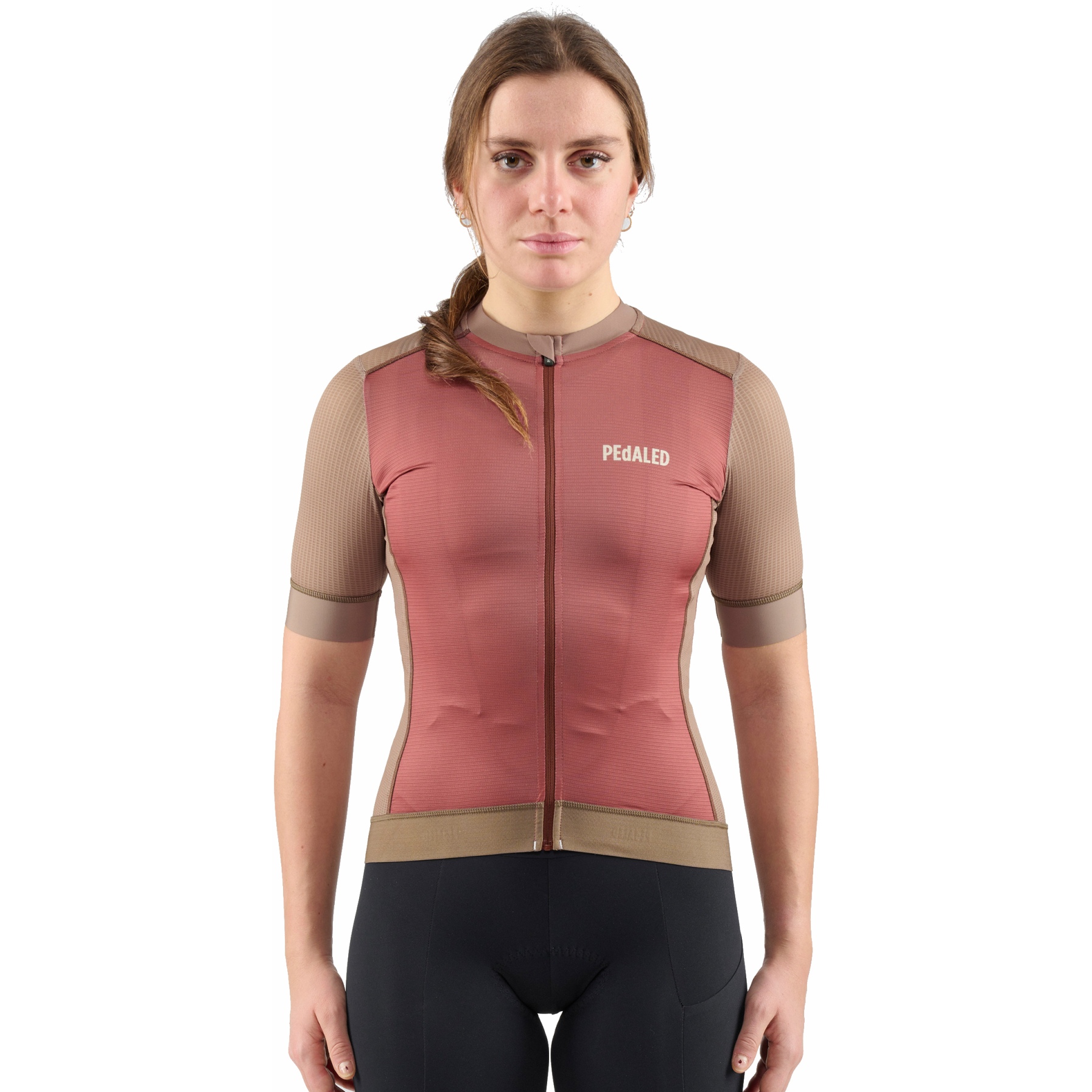 Photo produit de PEdALED Maillot Manches Courtes Femme - E. - Marron