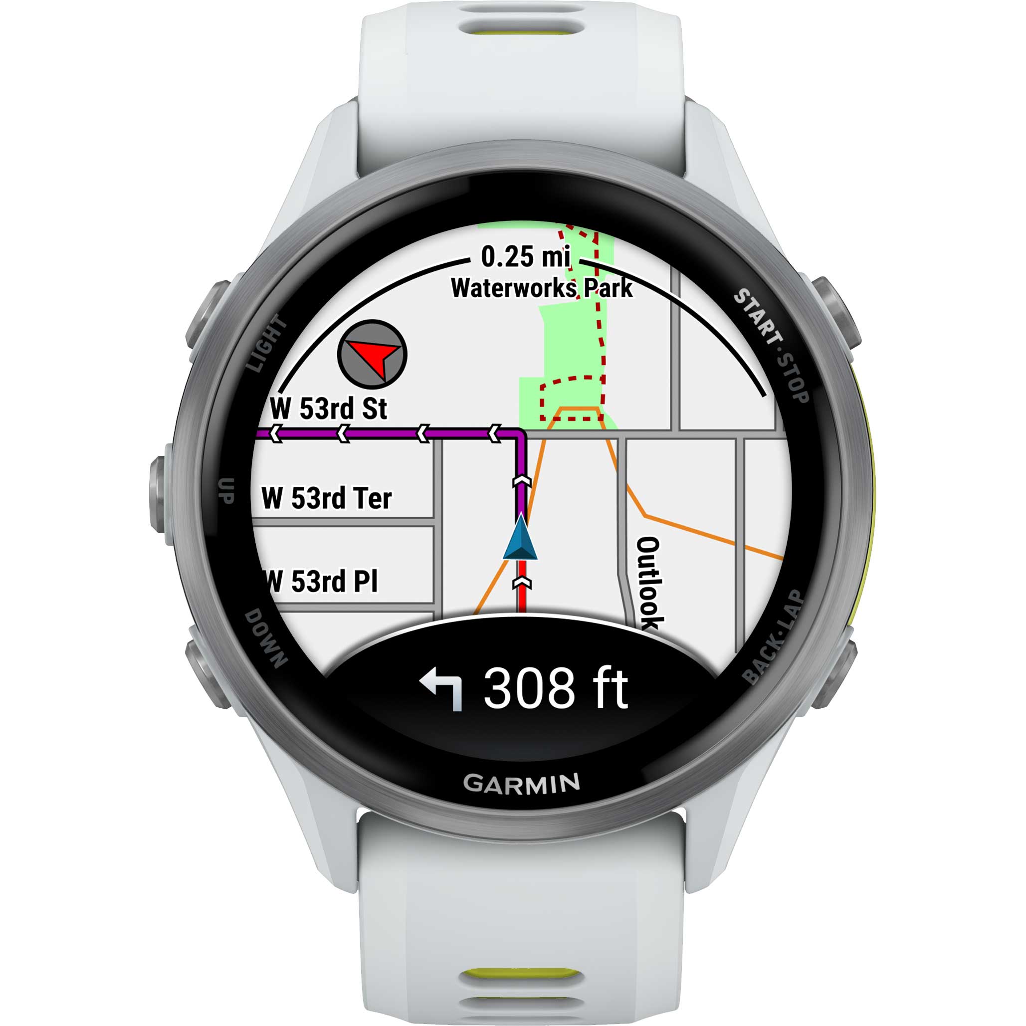 Garmin Forerunner 970 GPS Smartwatch - Whitestone/Amp Yellow