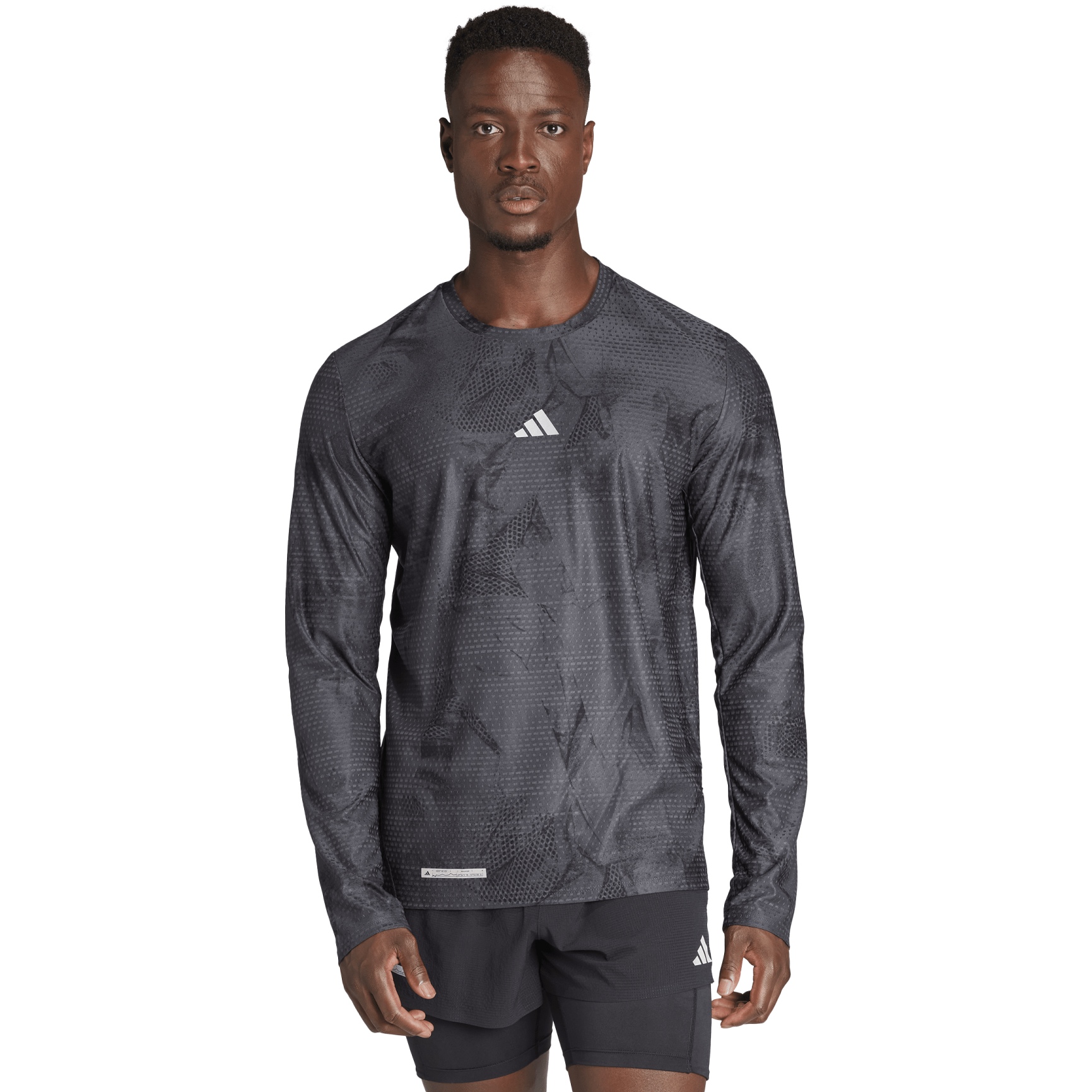 adidas Ultimate Allover Print Longsleeve Men - carbon/black IL7197 | BIKE24