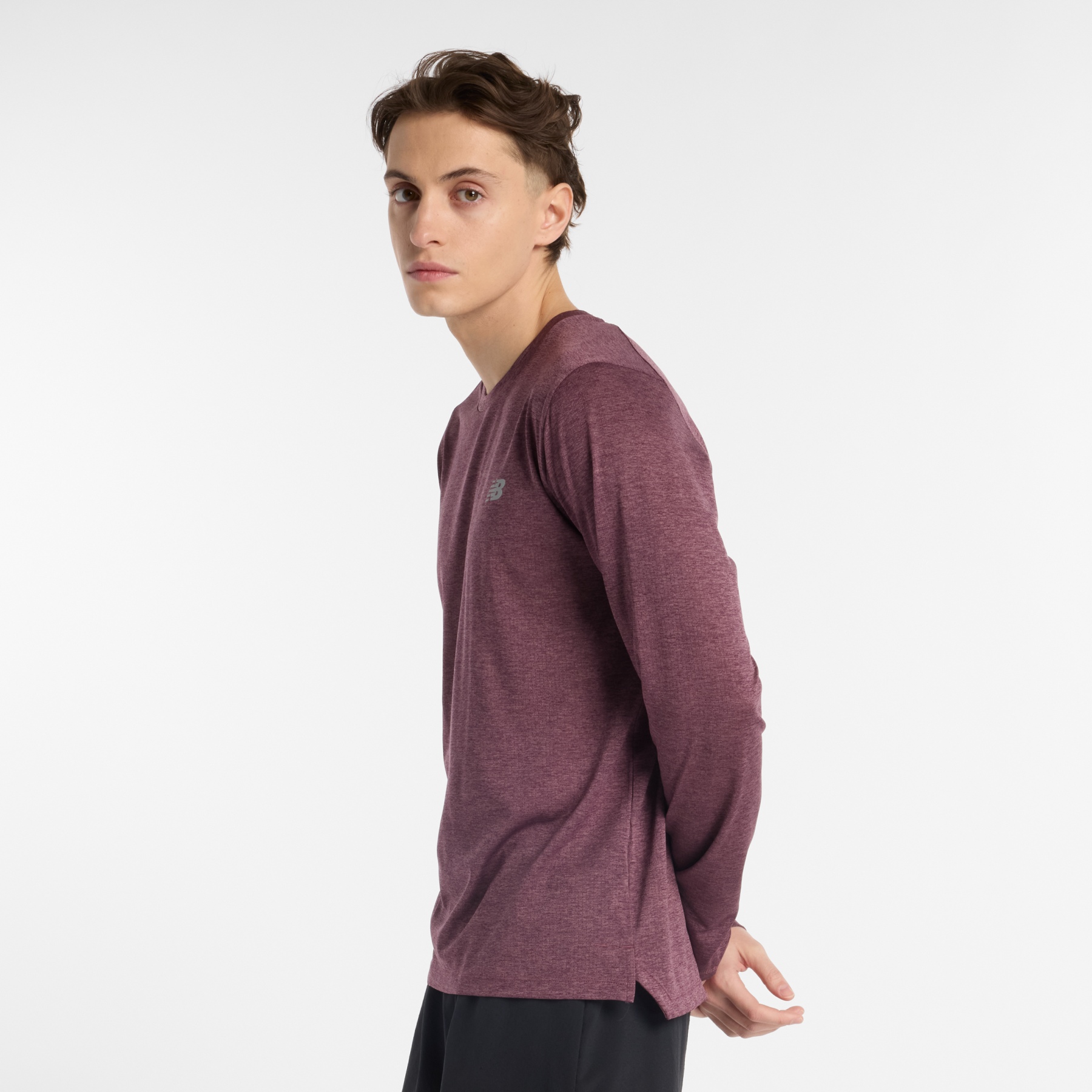New Balance Athletics Longsleeve Shirt Men - Faded Plum | BIKE24