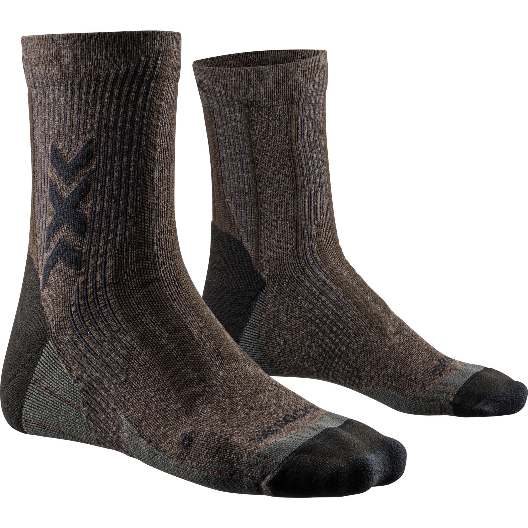 Picture of X-Socks Hike Perform Natural Ankle Socks - brown/black