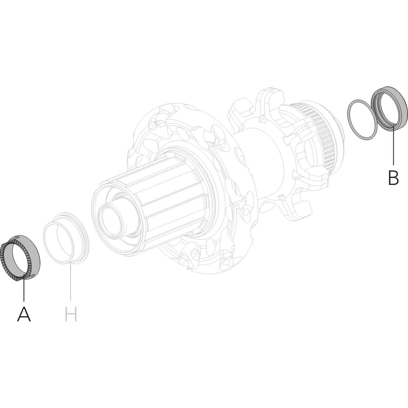Produktbild von Fulcrum HR Adapterkit auf 12x135mm Steckachse (A+B) - RM16-TA12135
