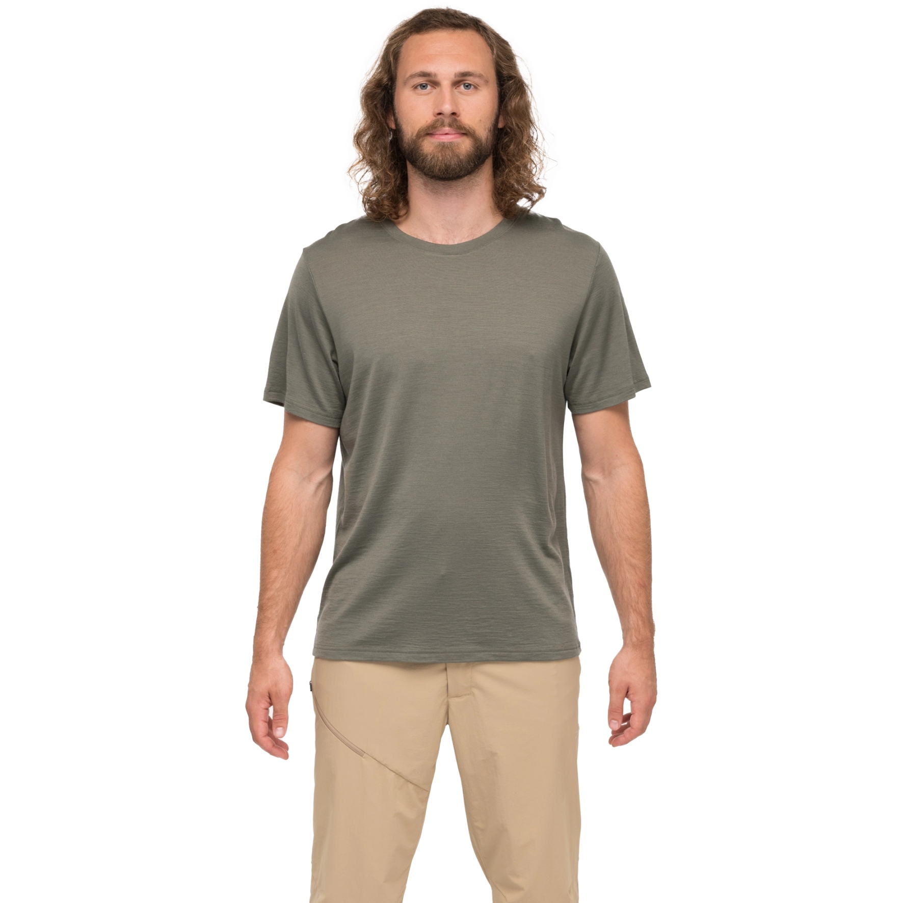 Bild von Bergans Whenever Merino T-Shirt Herren - green mud