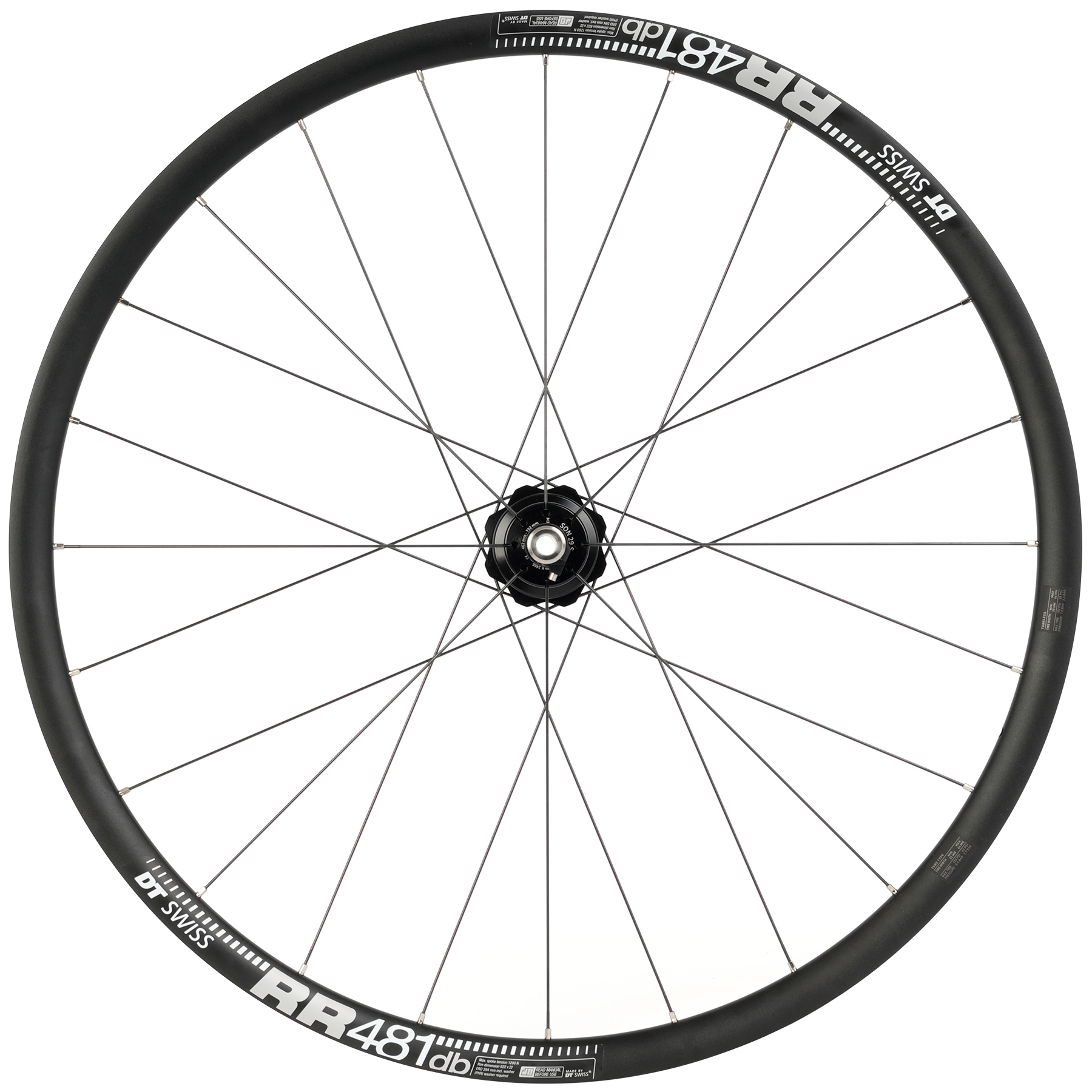 Productfoto van SON | DT Swiss - 29 S | RR 481 db - Voorwiel met Naafdynamo - 28&quot; | Clincher | 6-Gaats - 12x100mm - 24 Spaken