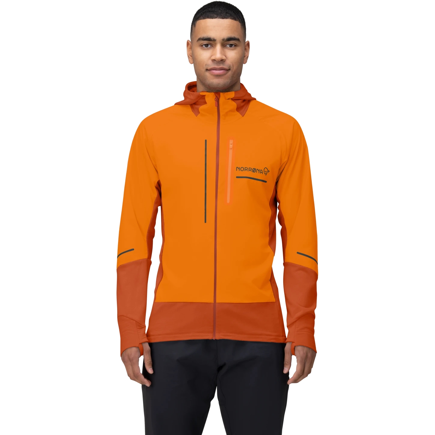 Picture of Norrona senja Alpha90 Zip Hood Jacket Men - Exuberance