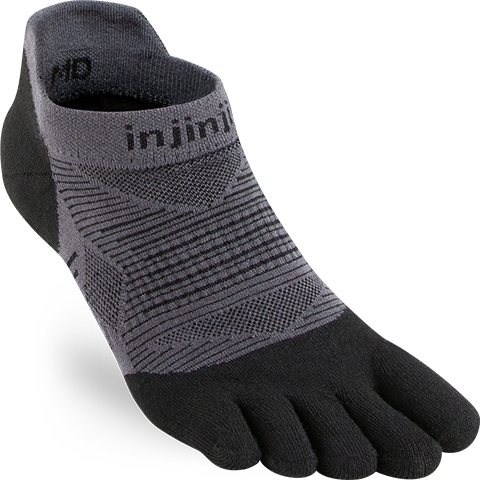 Picture of Injinji Run Lightweight No-Show Socks 261110 - black