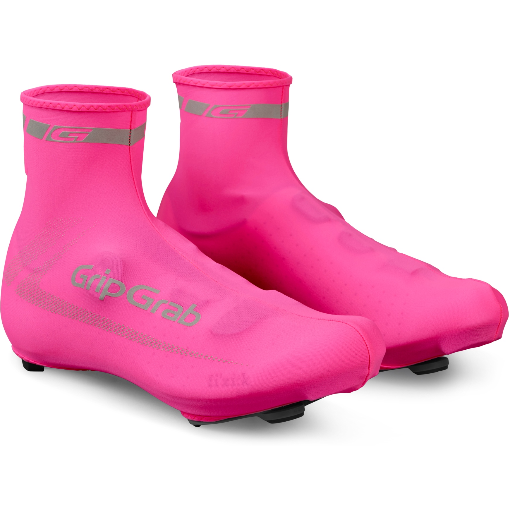 Picture of GripGrab RaceAero Hi-Vis Lightweight Lycra Shoe Cover - Pink Hi-Vis