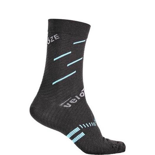 Picture of veloToze Merino Wool Socks - Black/Blue