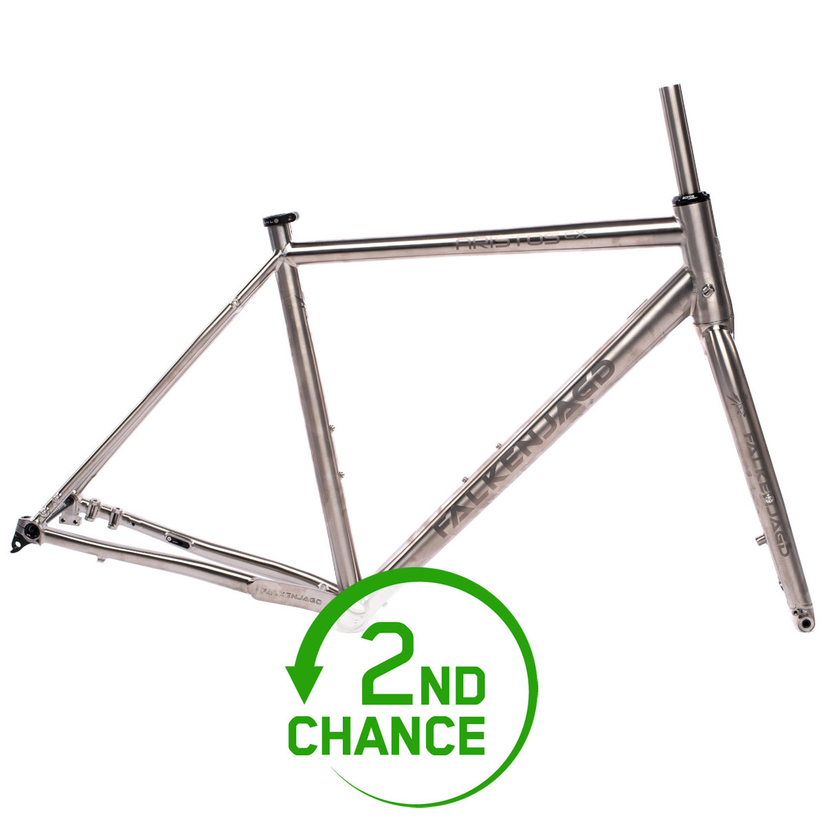 Foto de Falkenjagd Cuadro Titanio - ARISTOS CX Gravel - 2025 - raw - Producto Reacondicionado - SC001