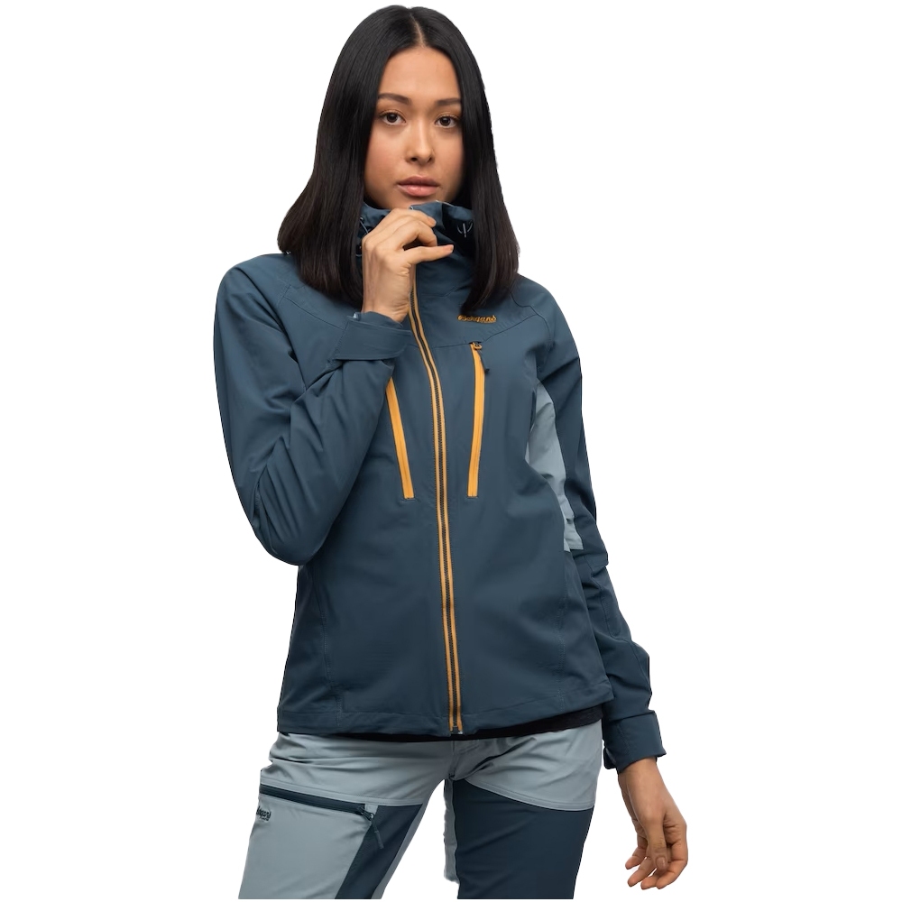 Image of Bergans Cecilie Mountain Softshell Women's Jacket - orion blue/misty forest