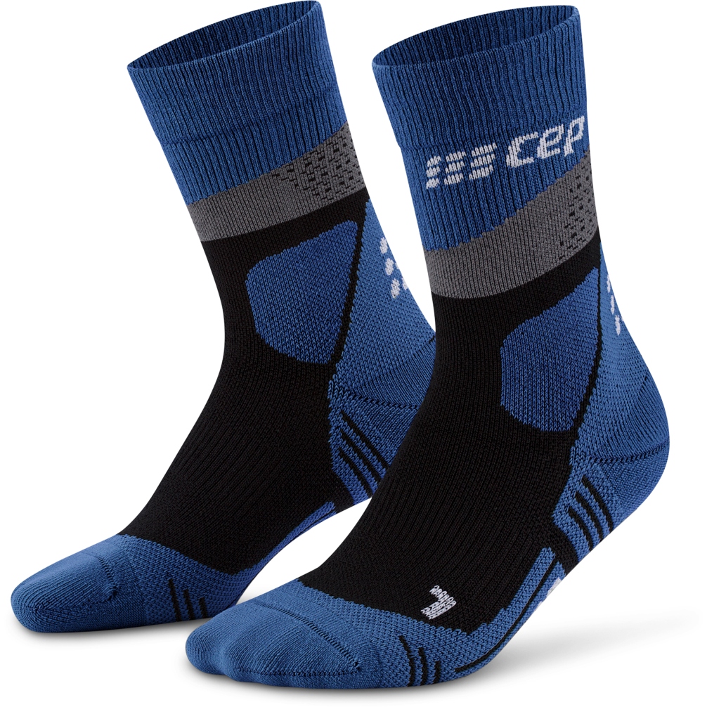 Picture of CEP Max Cushion Hiking Mid Cut Compression Socks Women - grey/blue