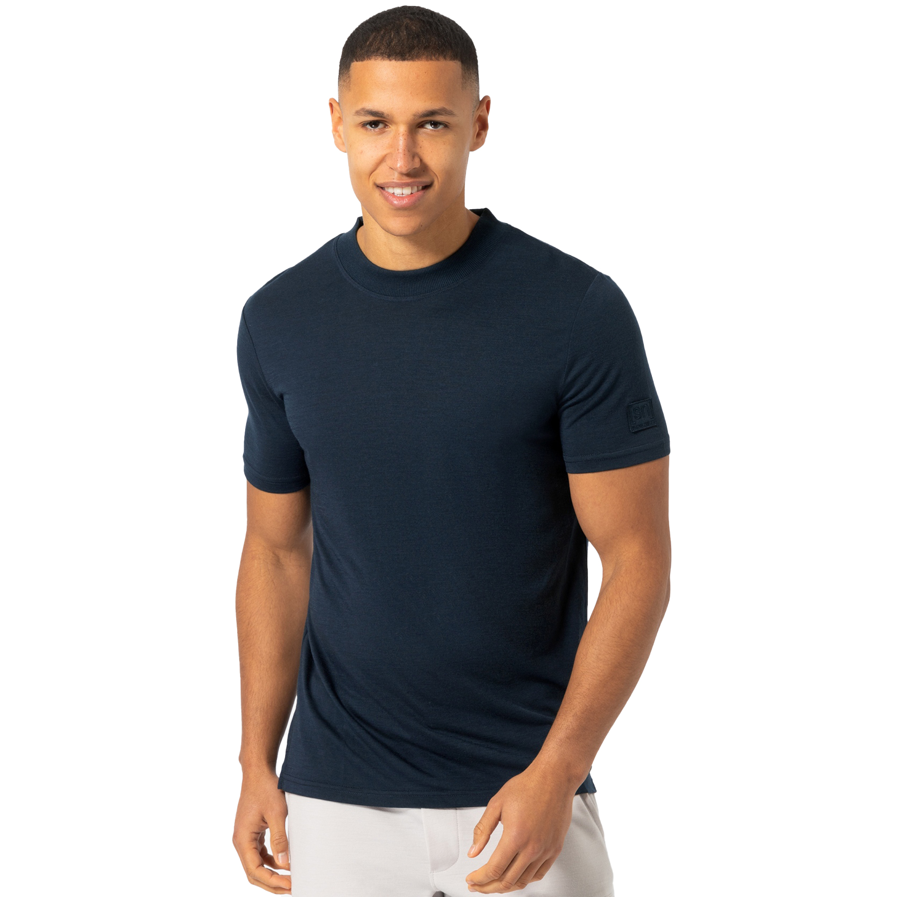 Bild von SUPER.NATURAL Casual Rib Bio T-Shirt Herren - Blueberry