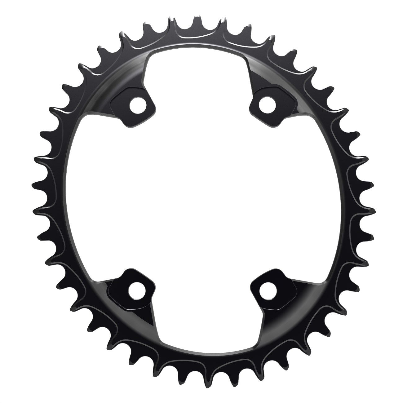 Picture of Alugear Narrow Wide Road Chainring - Oval - for Shimano GRX Gravel 110 BCD Asymmetric - 4-Bolt
