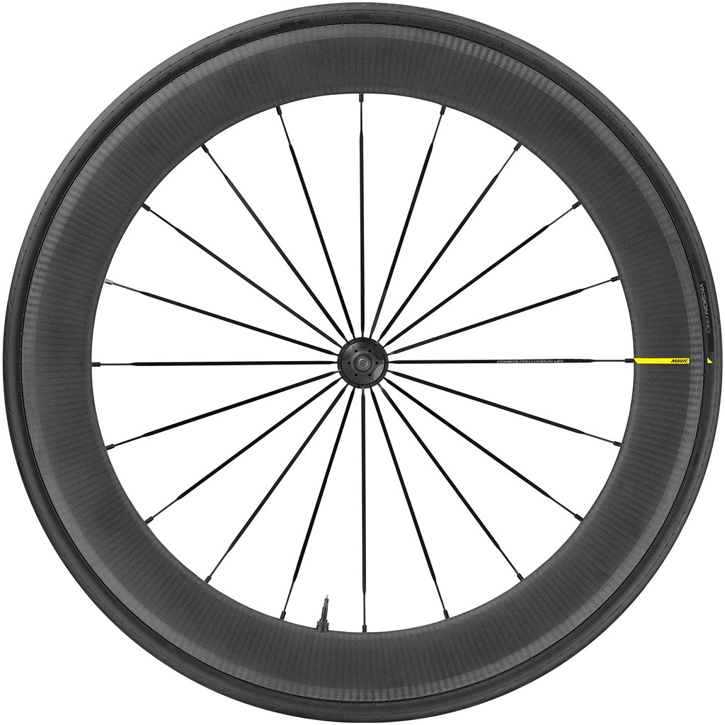 Image of Mavic Ellipse Pro Carbon UST WTS Track Front Wheel with Yksion Pro UST Folding Tire - black