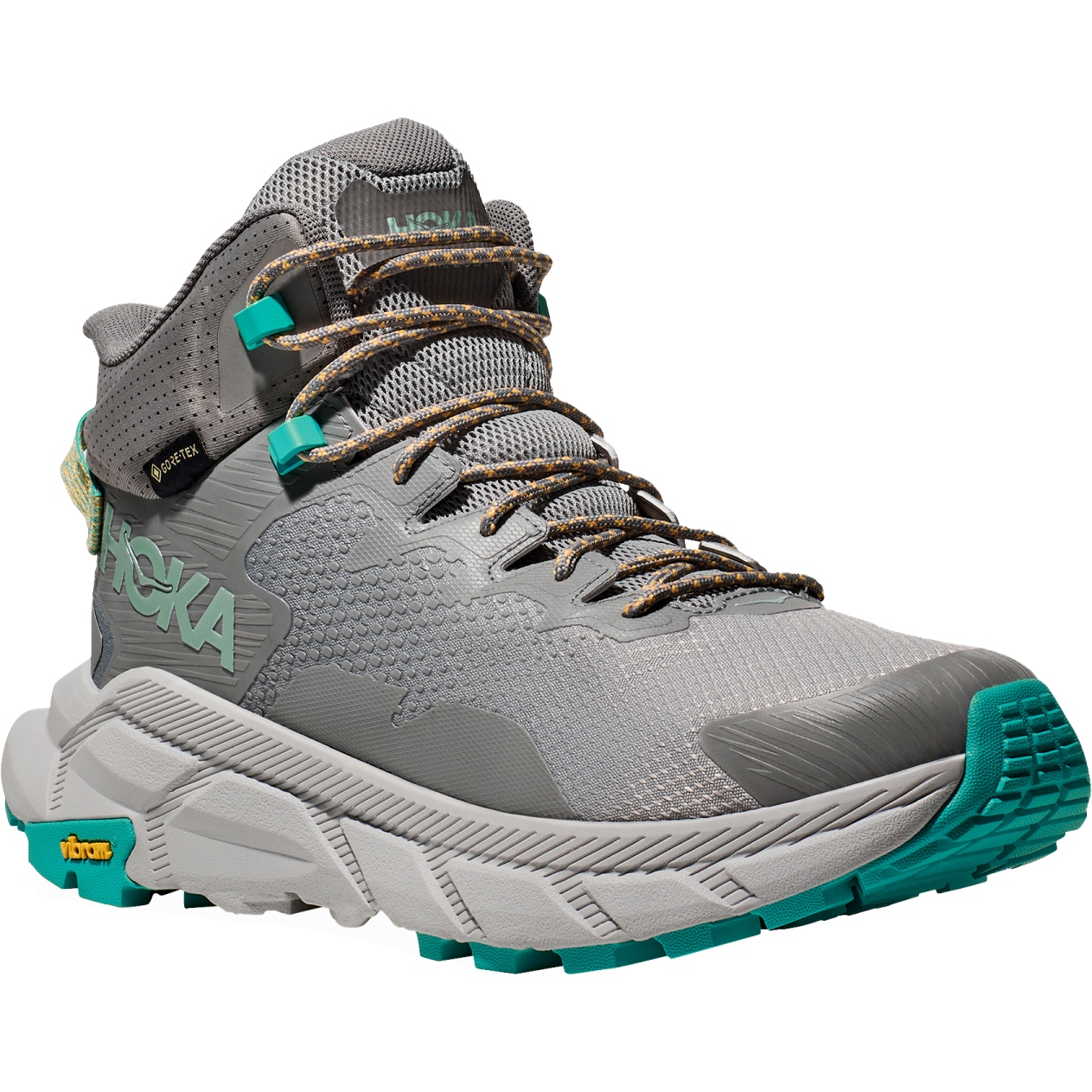 Hoka Trail Code GTX Hike Shoes Men - galactic grey / electric aqua | BIKE24