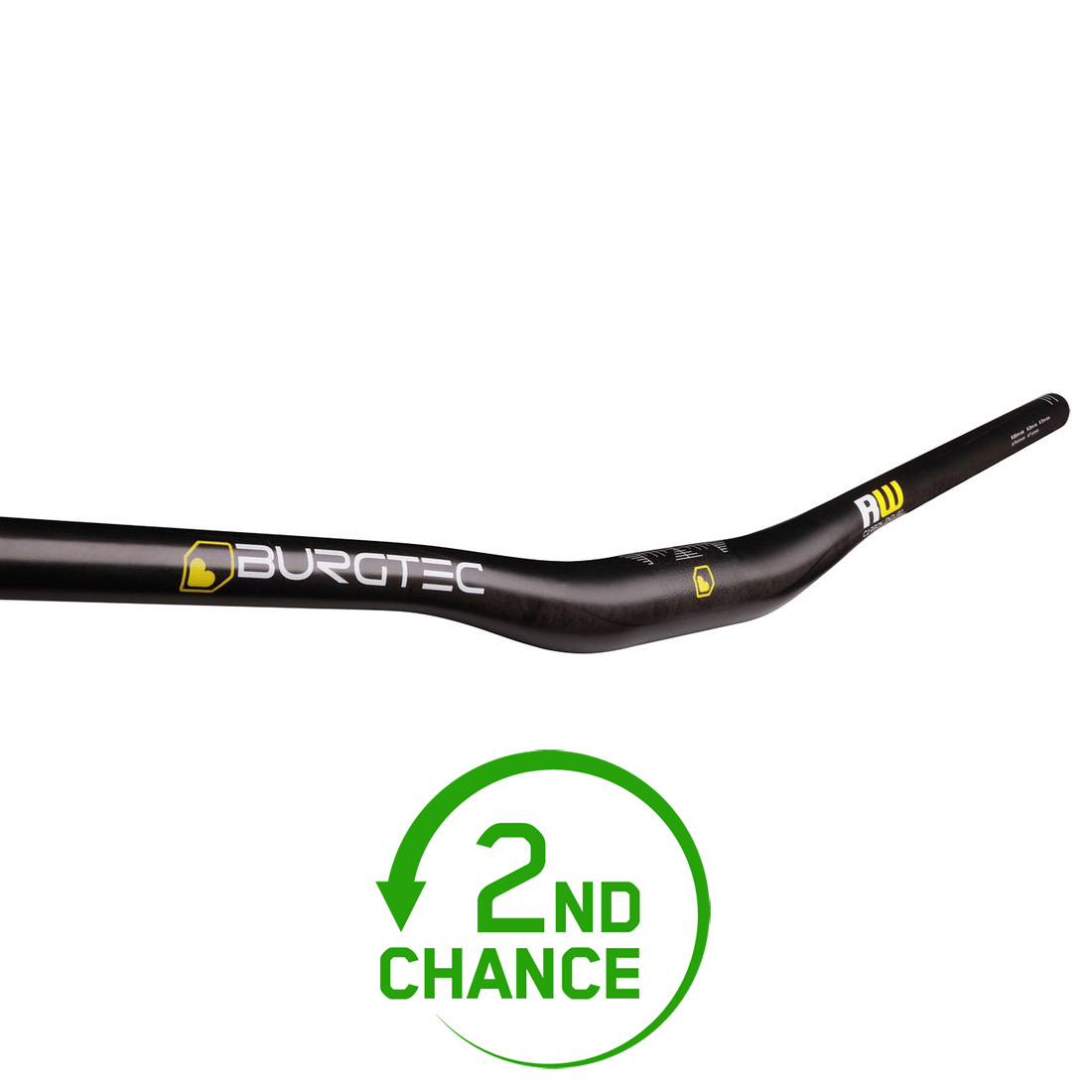 Picture of Burgtec RideWide Enduro Carbon 35.0 MTB-Handlebar - 800mm - 20mm Rise - UD carbon  - 2nd Choice