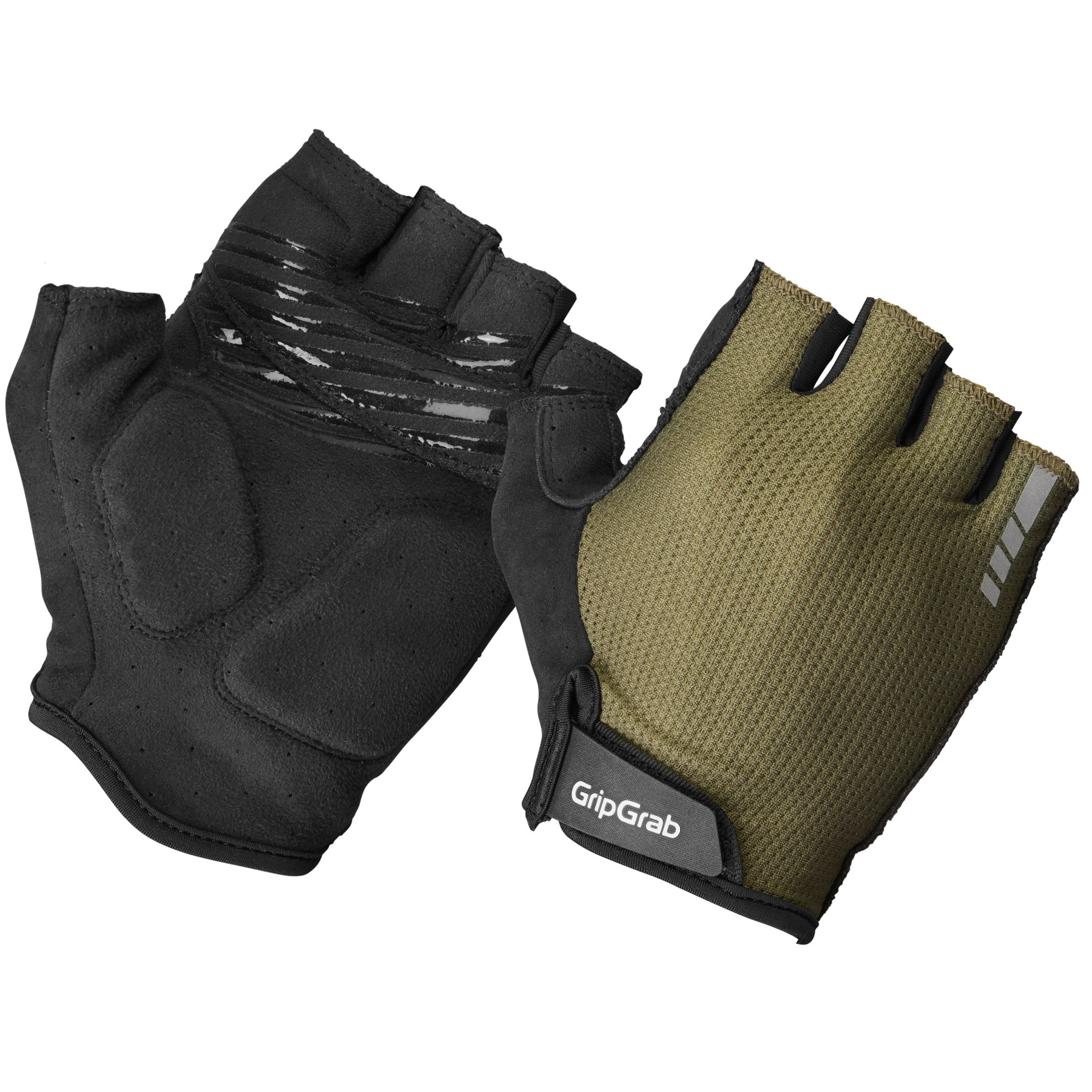Короткие перчатки с подкладкой GripGrab EXPLR RC Max - Оливково-зеленые