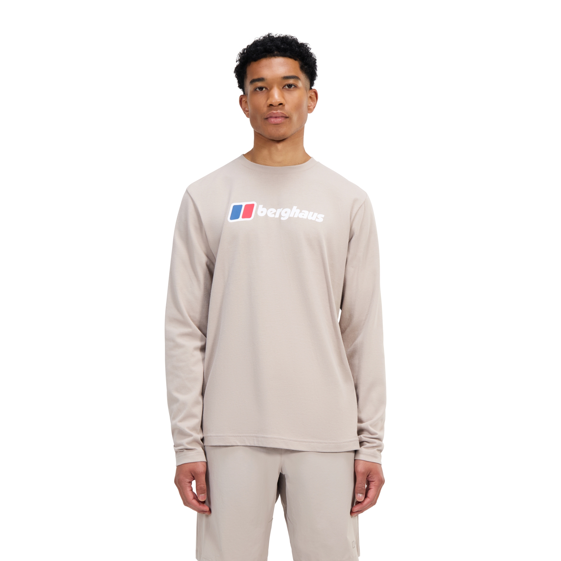 Produktbild von Berghaus Big Logo Langarmshirt Herren - Taupe
