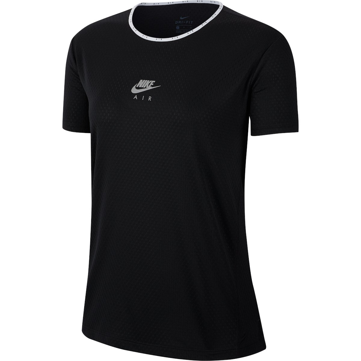 Nike Air Womens Short Sleeve Running Shirt Blackreflective Silver Cq8867 010 9323