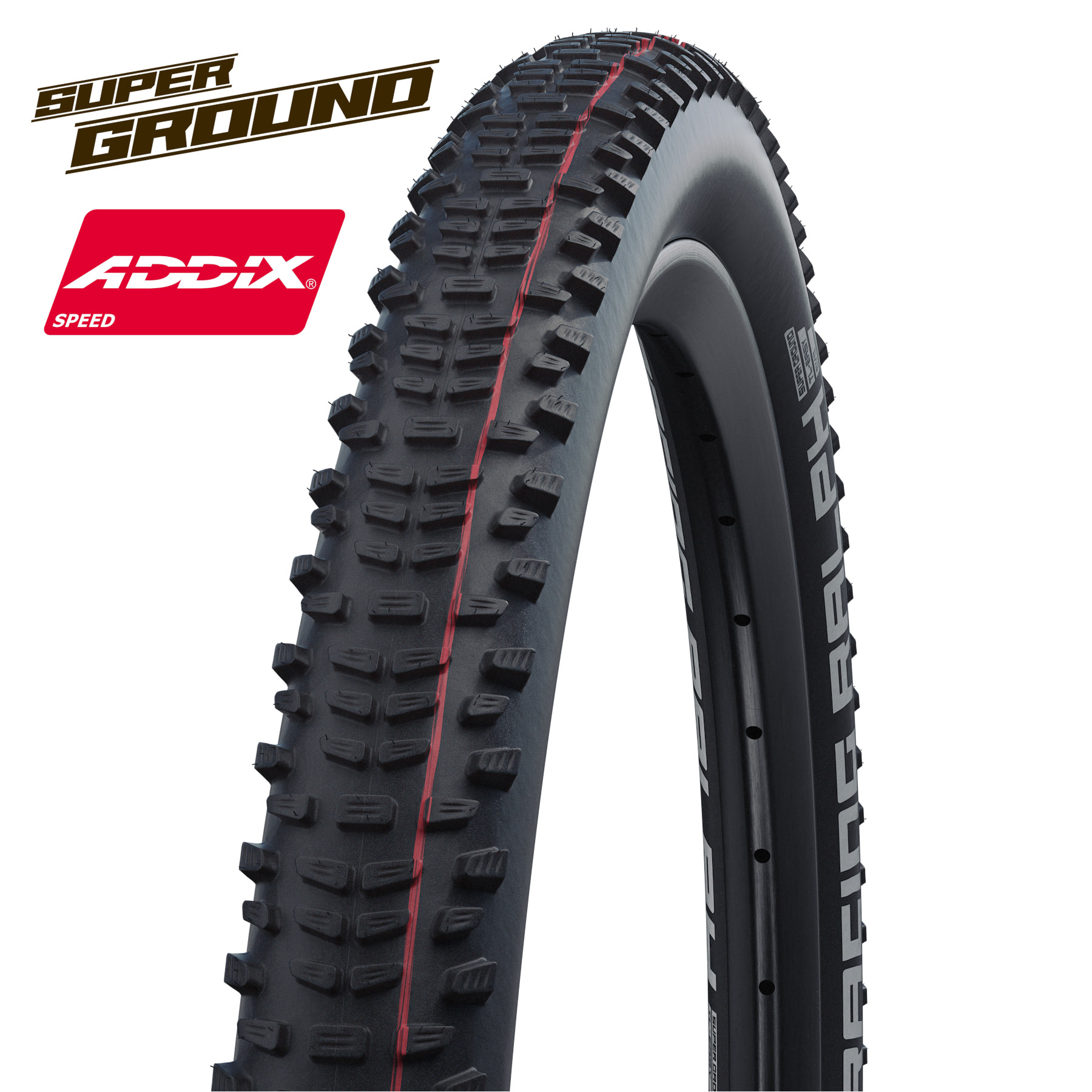 Picture of Schwalbe Racing Ralph Evolution MTB Folding Tire - AddixSpeed - SuperGround - TLEasy - E-25 - 26x2.25 Inches