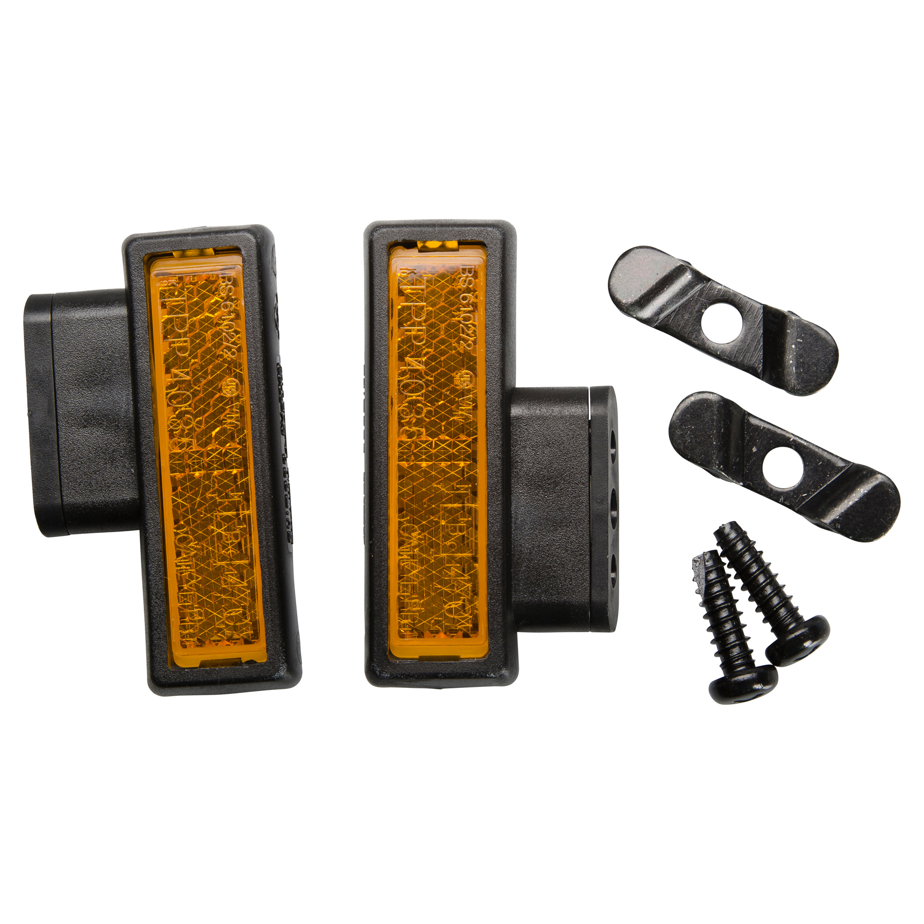 Kit Réflecteurs Pour Vélo - 10 Réflecteurs De Pédale (51x6 Mm) + 1 Rouleau De Ruban Réfléchissant Orange (1x800 Cm) - Sécurité Nuit