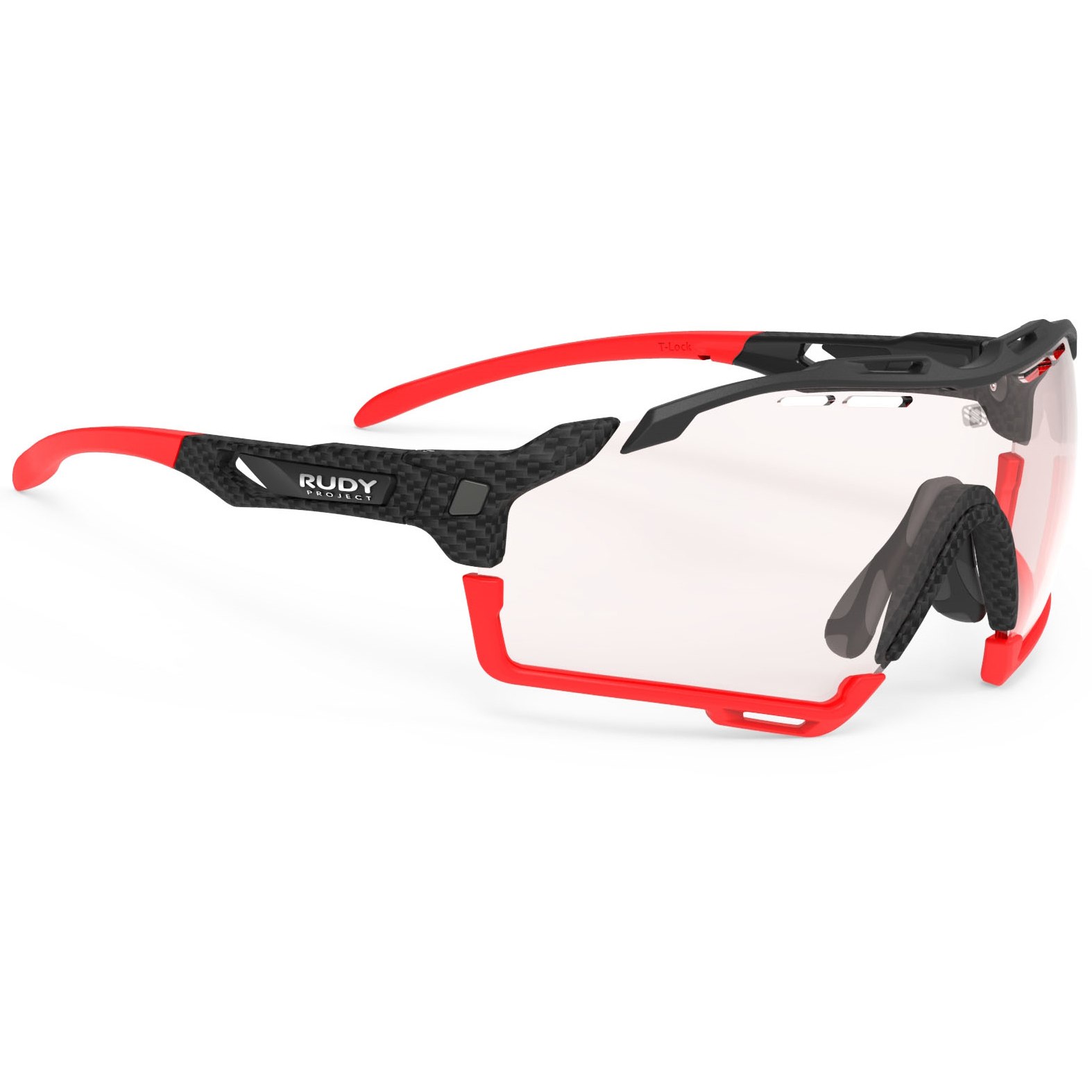 Image of Rudy Project Cutline Glasses - Photochromic Lens - Carbonium / ImpactX 2 Red