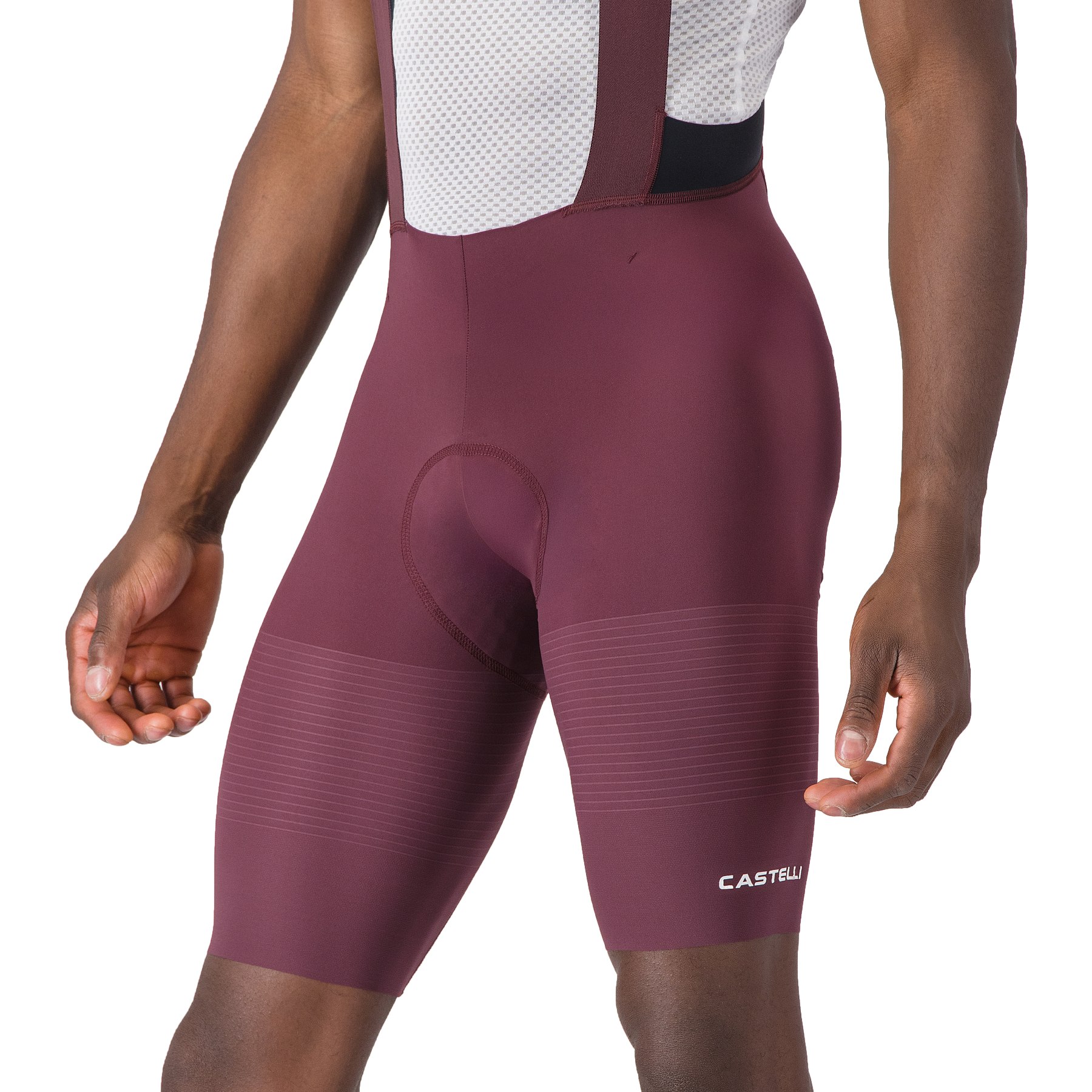 Castelli Premio Evo Bibshorts Men - deep bordeaux/winter sky 625