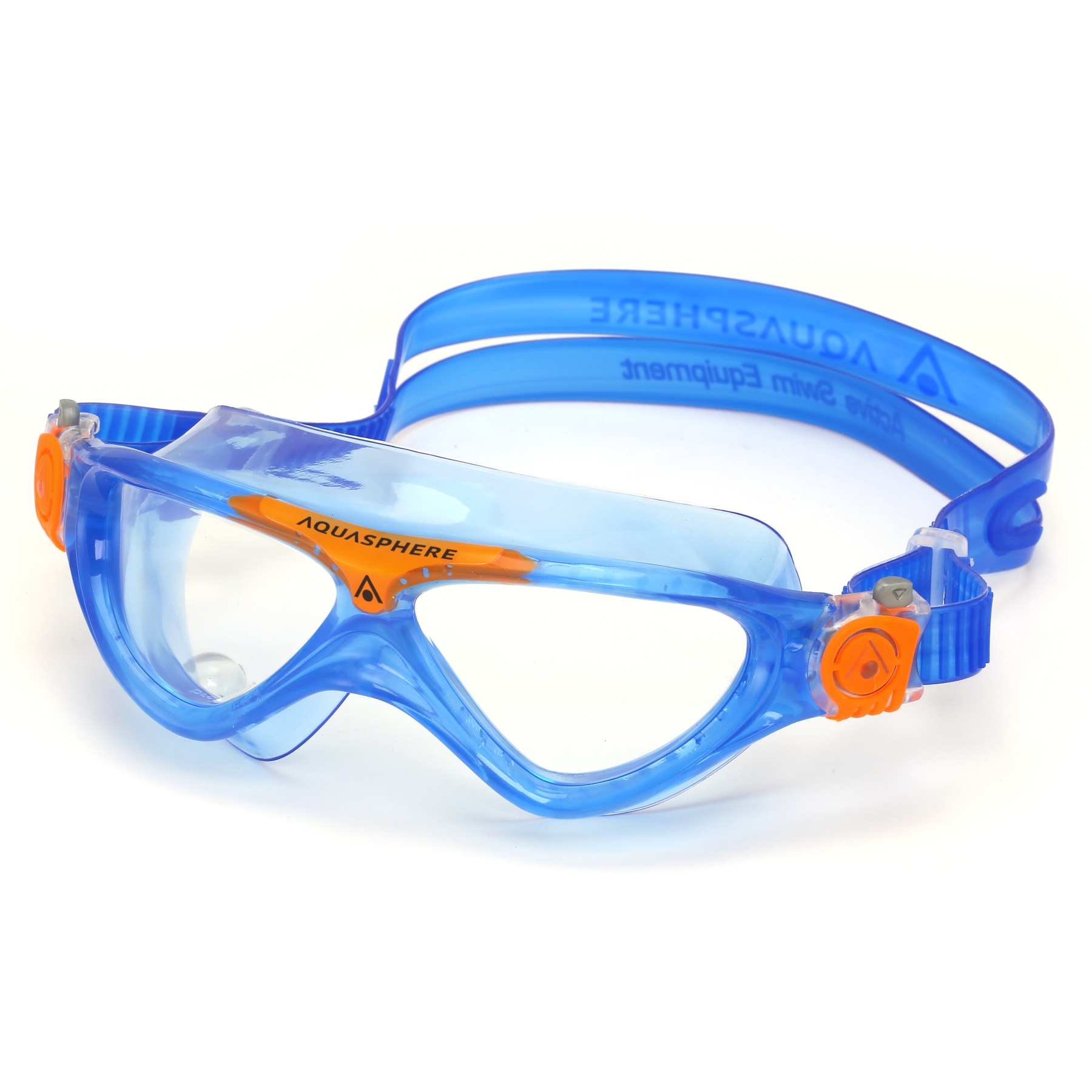 AQUASPHERE Gafas Natación Niños - Transparente - Vista Junior - Azul/Naranja
