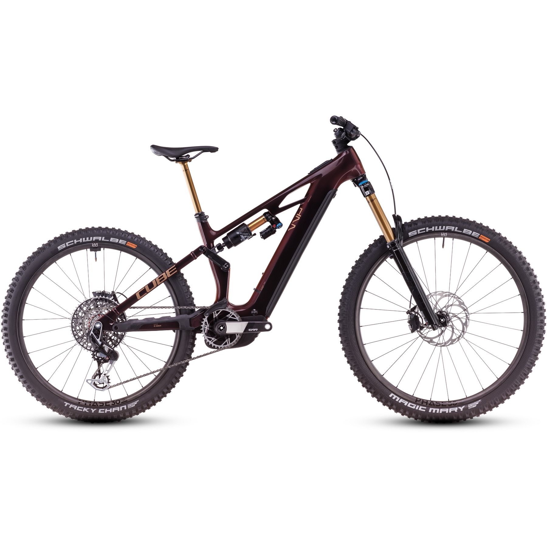 Productfoto van CUBE STEREO HYBRID ONE77 HPC SLT 800 - Carbon E-Mountainbike - 2025 - solareclipse / bronze