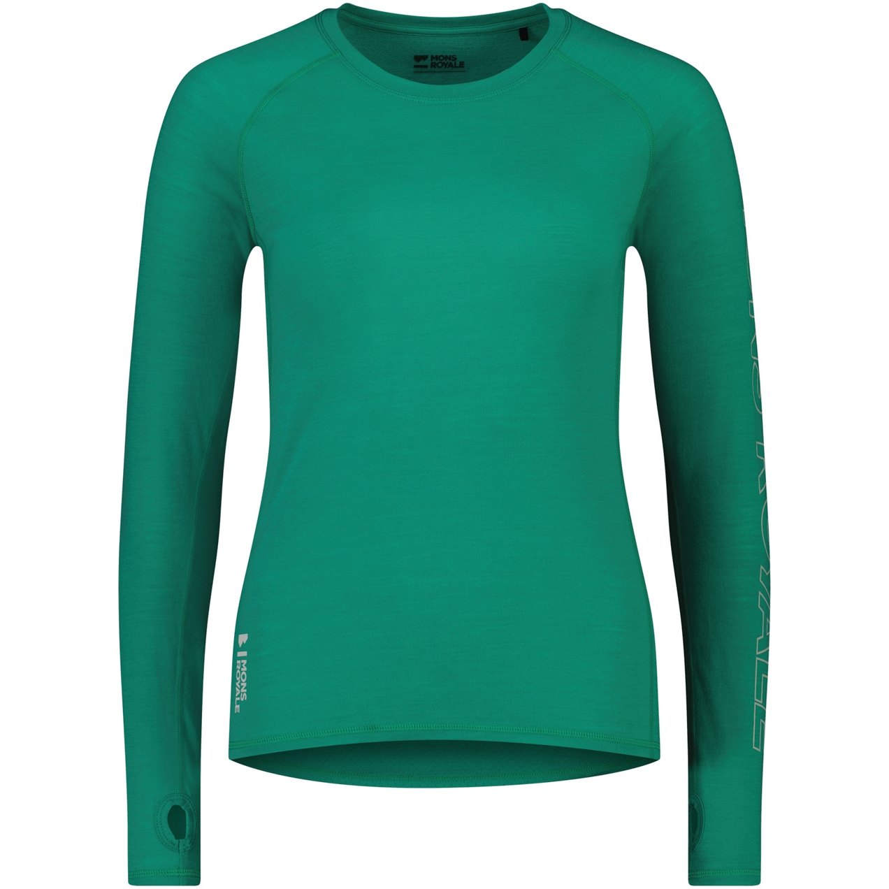 Produktbild von Mons Royale Bella Merino Air-Con Langarmshirt Damen - pop green