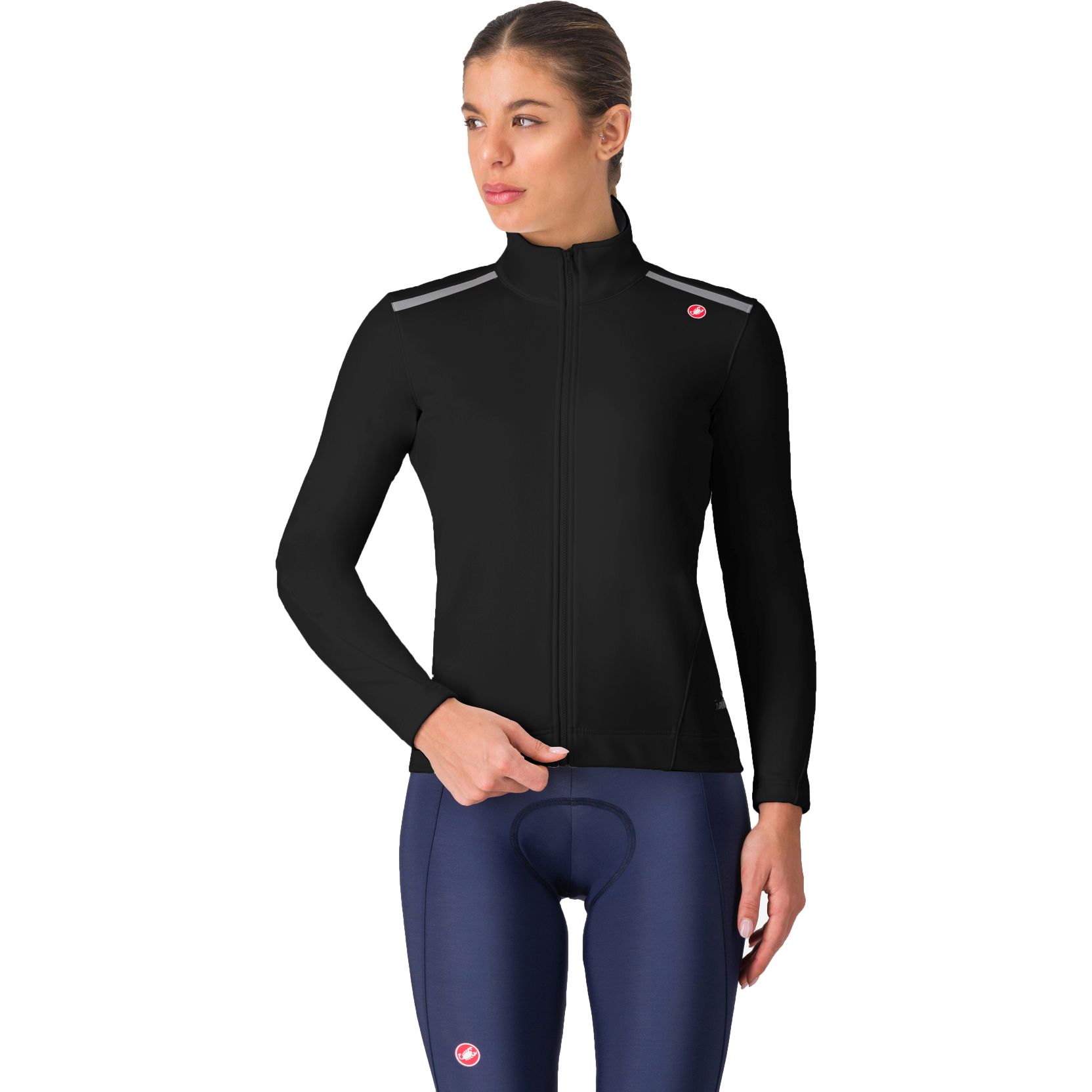 【中古美品】Castelli Radiation123 Jacketブラック Castelli Squall Shell Jacket Women - light black/silver grey