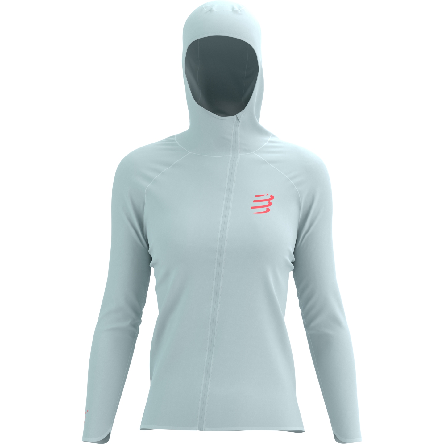 Produktbild von Compressport Hurricane Waterproof 10/10 Jacke Damen - grey dawn/fluo red